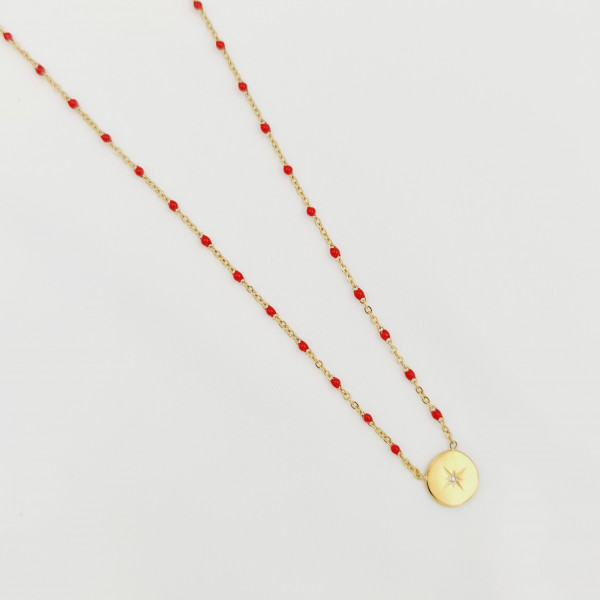 Collier «Clématita» émail...